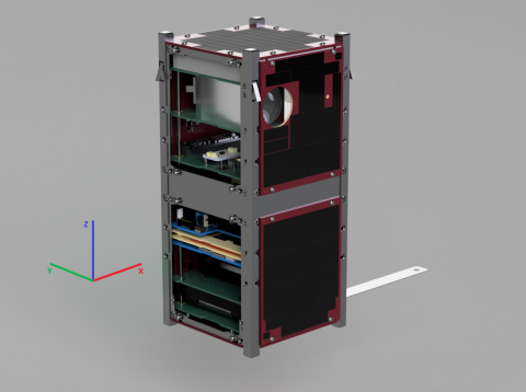 Rendering of 10x10x23 centimeter CubeSat